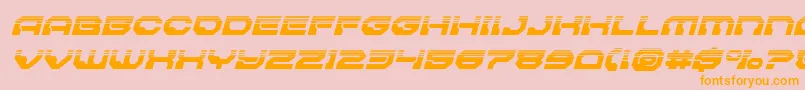 Pulsarclasssolidhalfital Font – Orange Fonts on Pink Background
