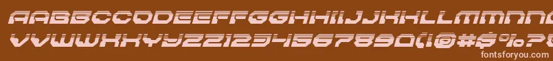 Pulsarclasssolidhalfital Font – Pink Fonts on Brown Background