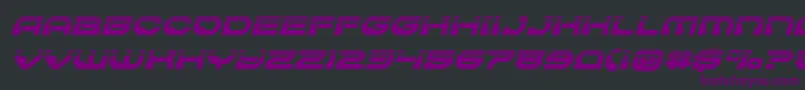 Pulsarclasssolidhalfital Font – Purple Fonts on Black Background
