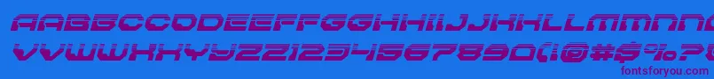 Pulsarclasssolidhalfital Font – Purple Fonts on Blue Background