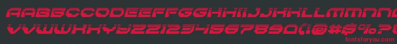 Pulsarclasssolidhalfital Font – Red Fonts on Black Background