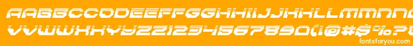 Pulsarclasssolidhalfital Font – White Fonts on Orange Background