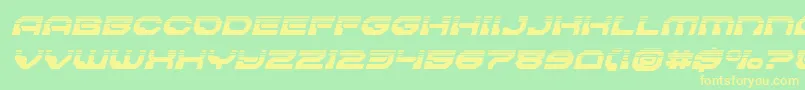 Pulsarclasssolidhalfital Font – Yellow Fonts on Green Background