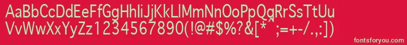GenevaPlain.001.00180n Font – Green Fonts on Red Background