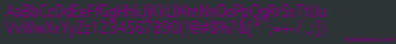 フォントGenevaPlain.001.00180n – 黒い背景に紫のフォント