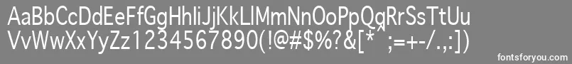 フォントGenevaPlain.001.00180n – 灰色の背景に白い文字
