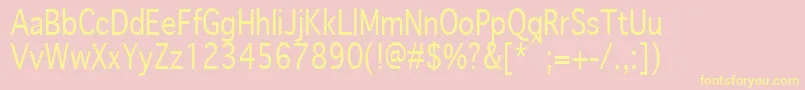 GenevaPlain.001.00180n Font – Yellow Fonts on Pink Background