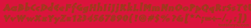 PompeiastdInlineitalic Font – Brown Fonts on Red Background
