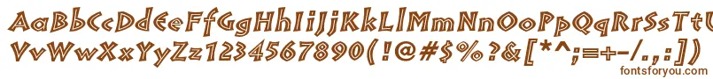 PompeiastdInlineitalic-fontti – ruskeat fontit valkoisella taustalla