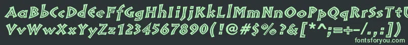 PompeiastdInlineitalic Font – Green Fonts on Black Background