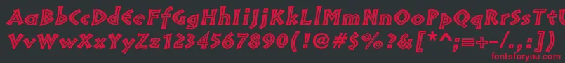 PompeiastdInlineitalic Font – Red Fonts on Black Background