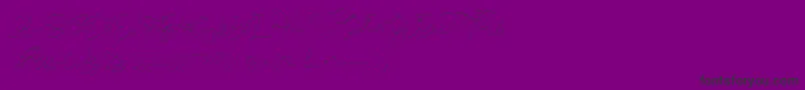 Czcionka CeciliaScript – czarne czcionki na fioletowym tle
