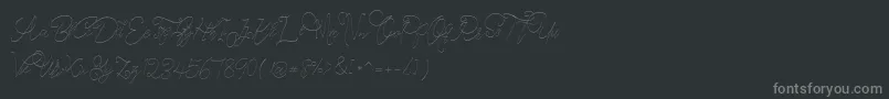 Шрифт CeciliaScript – серые шрифты на чёрном фоне