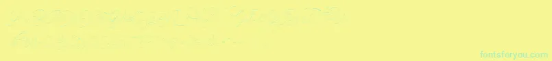 CeciliaScript Font – Green Fonts on Yellow Background