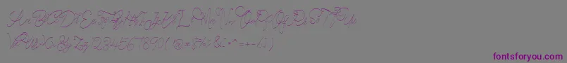CeciliaScript Font – Purple Fonts on Gray Background