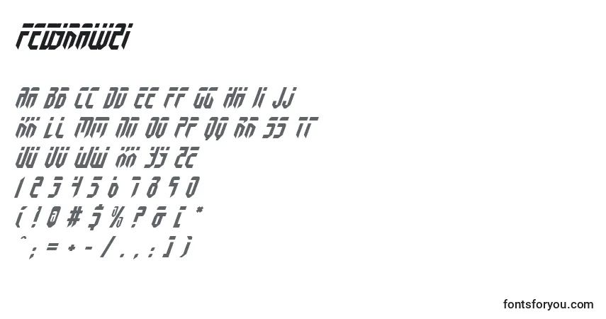 Шрифт Fedyralv2i – алфавит, цифры, специальные символы