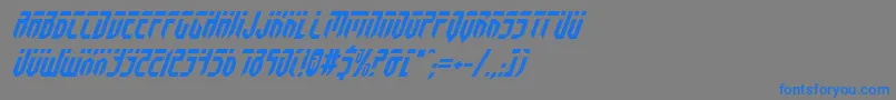 Fedyralv2i Font – Blue Fonts on Gray Background