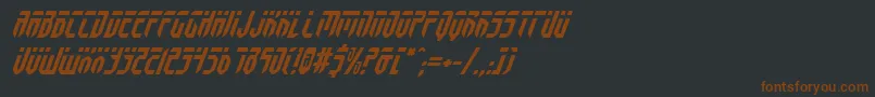 Шрифт Fedyralv2i – коричневые шрифты на чёрном фоне
