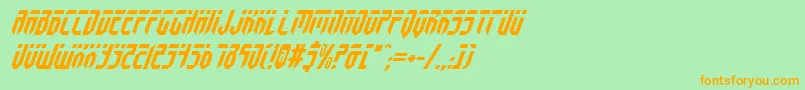 Fedyralv2i Font – Orange Fonts on Green Background