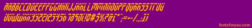 Fedyralv2i Font – Orange Fonts on Purple Background