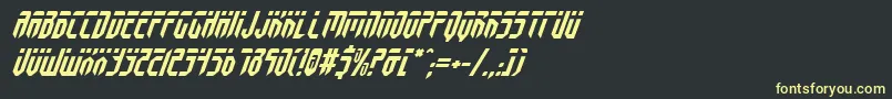 Fedyralv2i Font – Yellow Fonts on Black Background