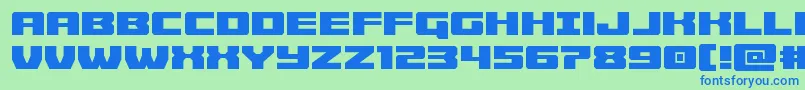 Cruiserfortress Font – Blue Fonts on Green Background