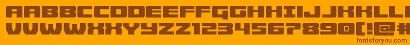 Cruiserfortress Font – Brown Fonts on Orange Background