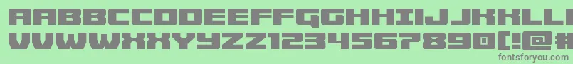 Cruiserfortress Font – Gray Fonts on Green Background