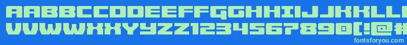 Cruiserfortress Font – Green Fonts on Blue Background