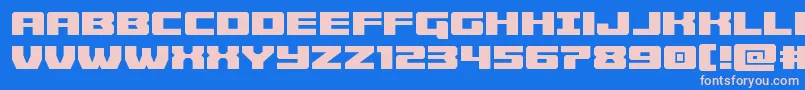 Cruiserfortress Font – Pink Fonts on Blue Background