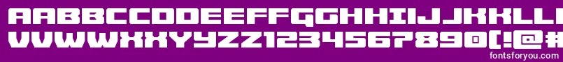 Cruiserfortress Font – White Fonts on Purple Background