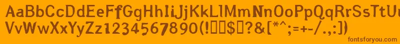 Arsle Font – Brown Fonts on Orange Background