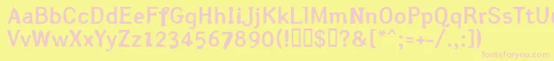 Arsle Font – Pink Fonts on Yellow Background