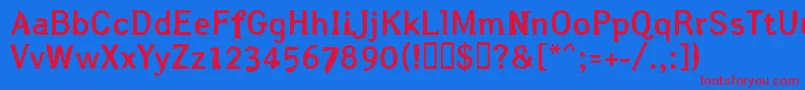 Arsle Font – Red Fonts on Blue Background