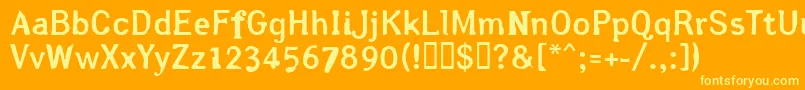Arsle Font – Yellow Fonts on Orange Background