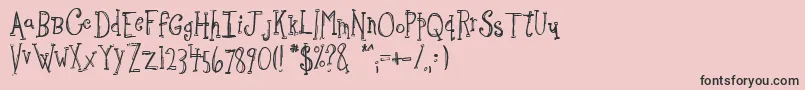Шрифт Sketchbo – чёрные шрифты на розовом фоне