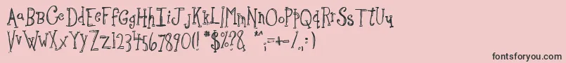 フォントSketchbo – ピンクの背景に黒い文字