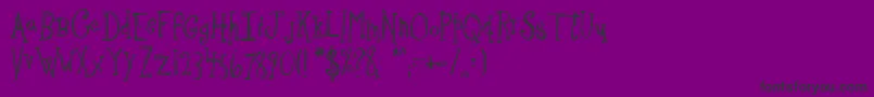 Sketchbo Font – Black Fonts on Purple Background