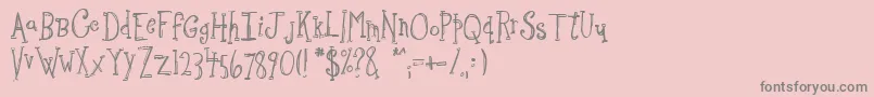 フォントSketchbo – ピンクの背景に灰色の文字