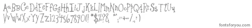 Sketchbo-fontti – harmaat kirjasimet valkoisella taustalla