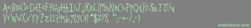 Sketchbo Font – Green Fonts on Gray Background