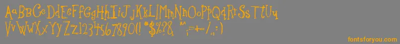 Шрифт Sketchbo – оранжевые шрифты на сером фоне