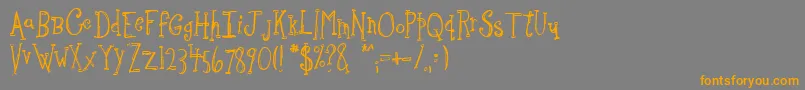 Weitere Informationen zur Sketchbo-Schriftart Sketchbo-Schriftart – Orangefarbene Schriften auf grauem Hintergrund