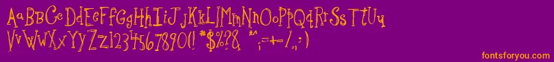 Más sobre la fuente Sketchbo fuente Sketchbo – Fuentes Naranjas Sobre Fondo Morado