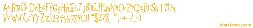 Шрифт Sketchbo – оранжевые шрифты на белом фоне