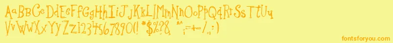 More about Sketchbo Font Sketchbo Font – Orange Fonts on Yellow Background