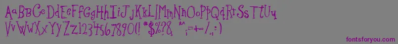 Sketchbo Font – Purple Fonts on Gray Background