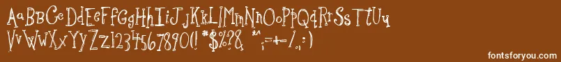 Шрифт Sketchbo – белые шрифты на коричневом фоне