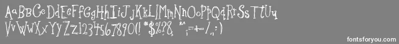 Weitere Informationen zur Sketchbo-Schriftart Sketchbo-Schriftart – Weiße Schriften auf grauem Hintergrund