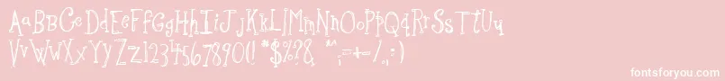 Sketchbo Font – White Fonts on Pink Background